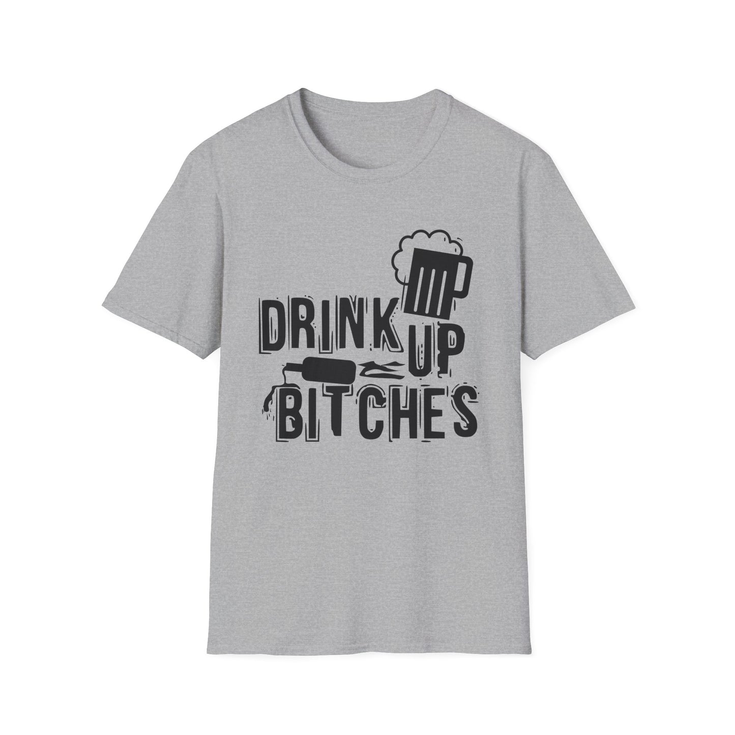 Funny Drinking Unisex Softstyle T-Shirt - Drink Up Bitches