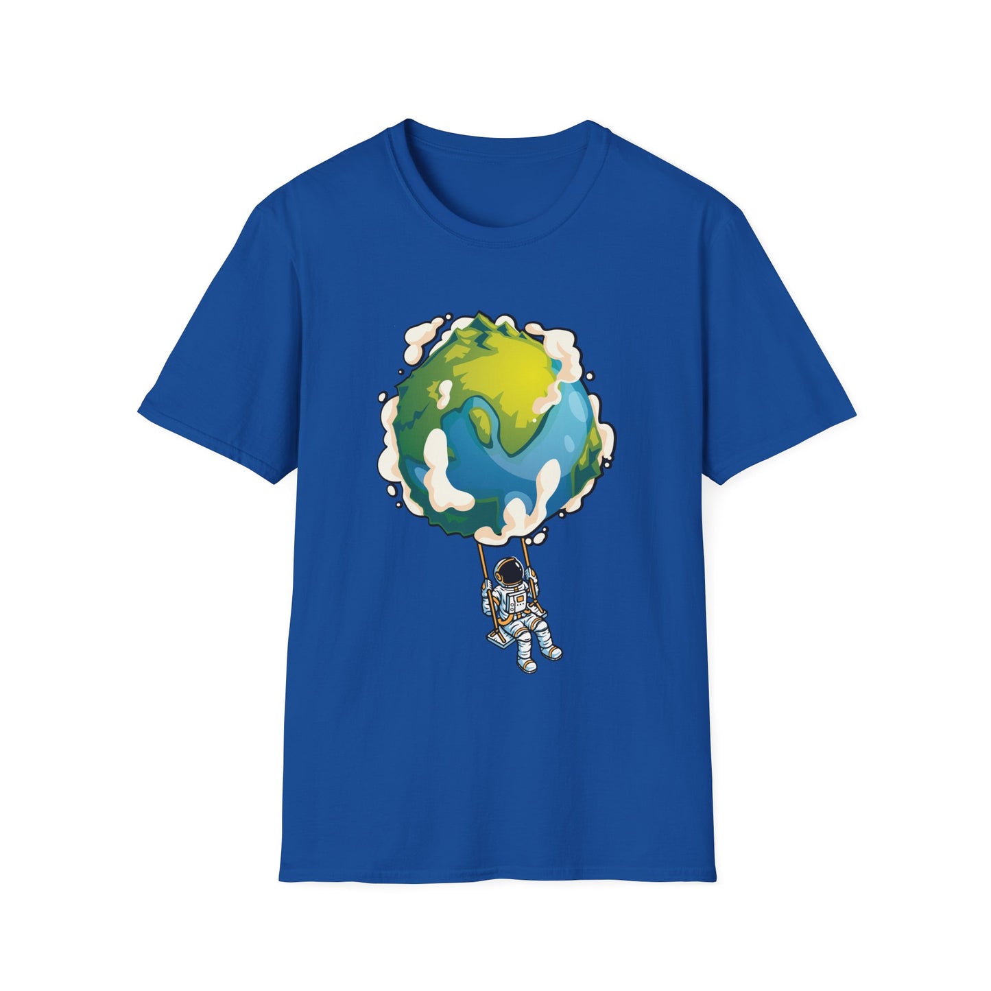 Unisex T-Shirt Swinging From Earth Design