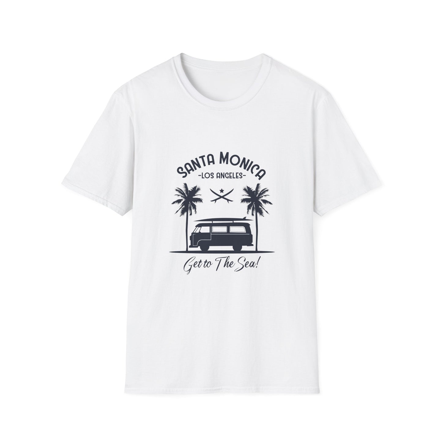 Santa Monica Unisex T-Shirt - Get to the Sea Design