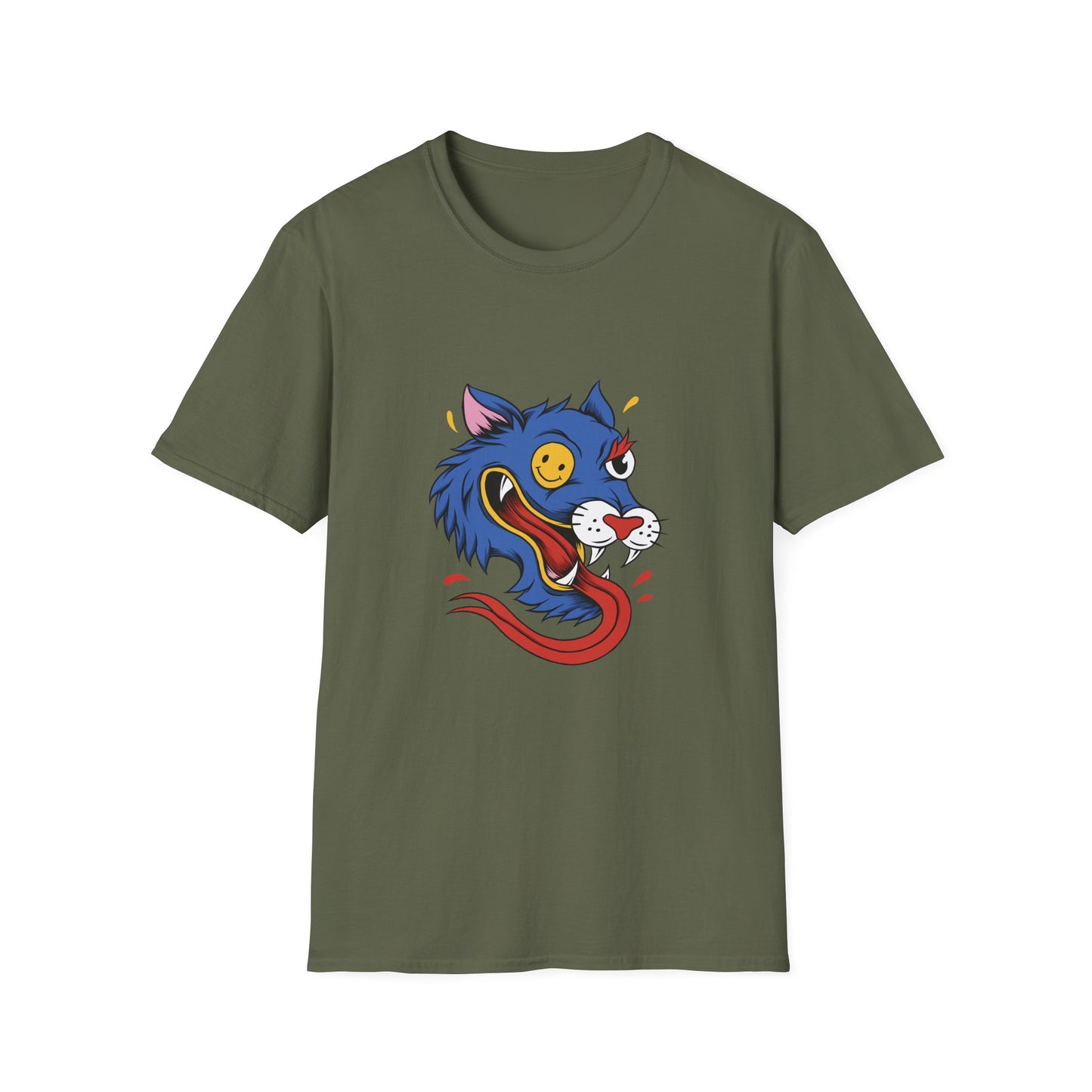 Wild Wolf Unisex T-Shirt - Crazy Wolf Design