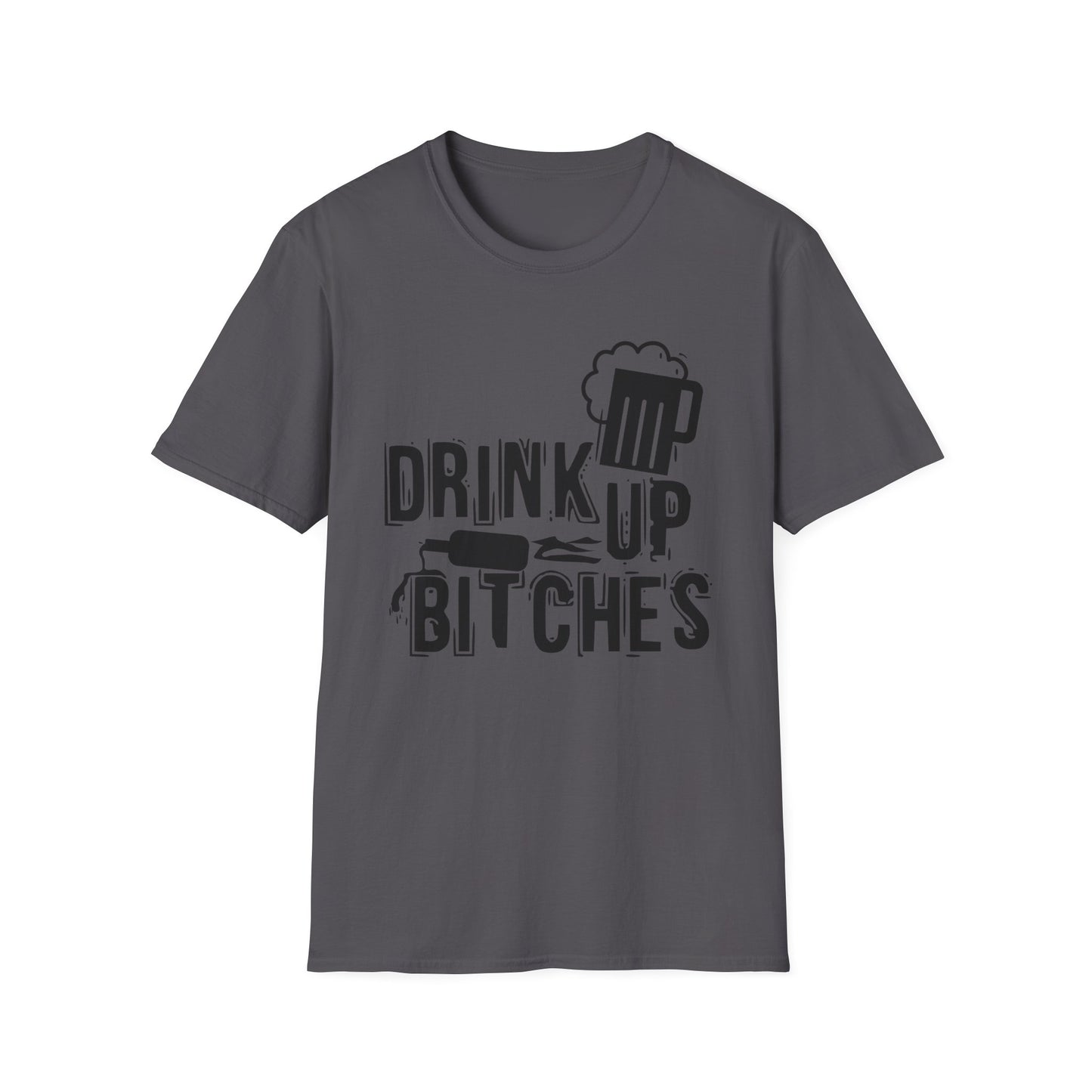 Funny Drinking Unisex Softstyle T-Shirt - Drink Up Bitches