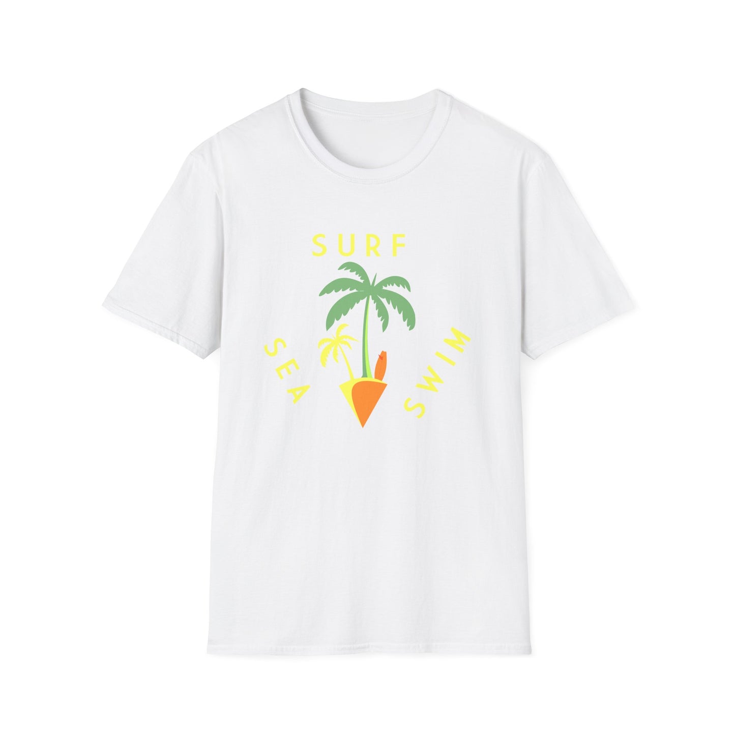 Ocean Waves Unisex Softstyle T-Shirt - Sea Surf Swim Design
