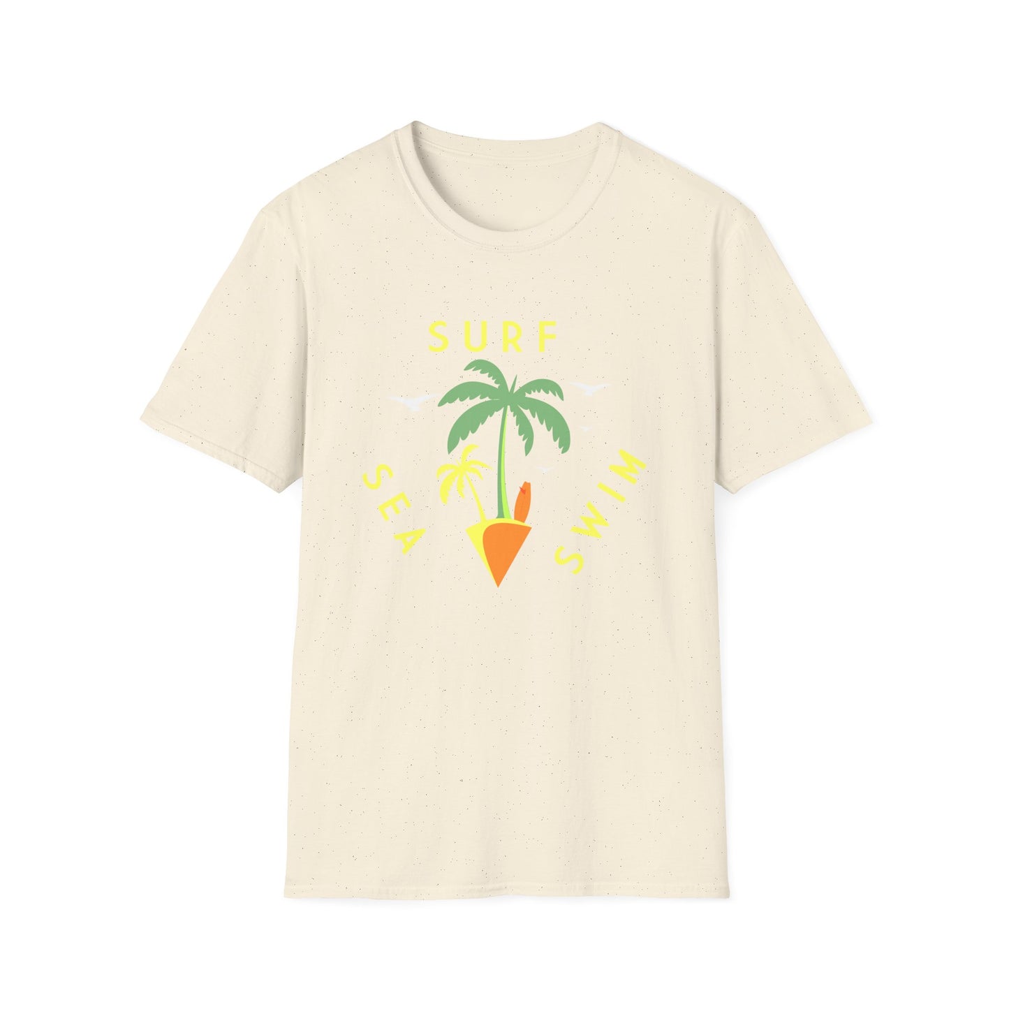 Ocean Waves Unisex Softstyle T-Shirt - Sea Surf Swim Design