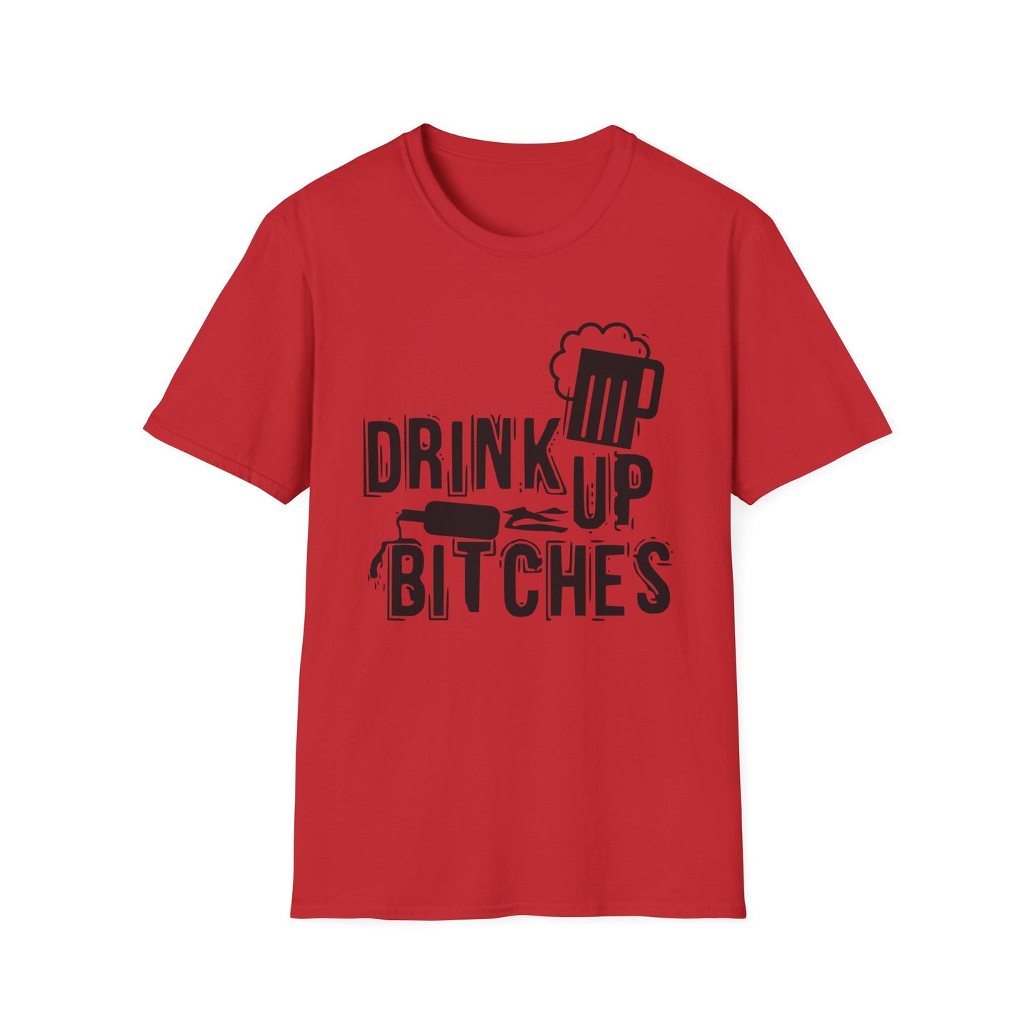Funny Drinking Unisex Softstyle T-Shirt - Drink Up Bitches