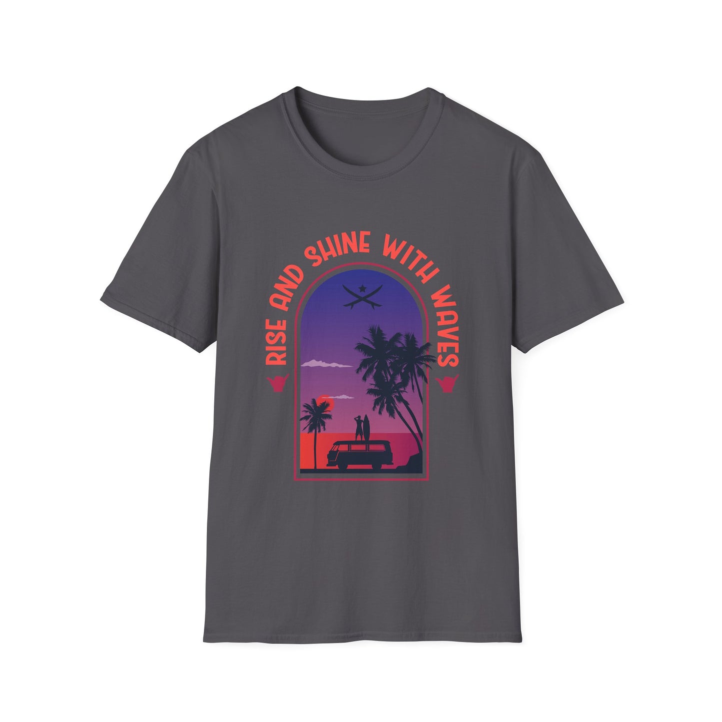 Waves Softstyle T-Shirt - Rise and Shine Design