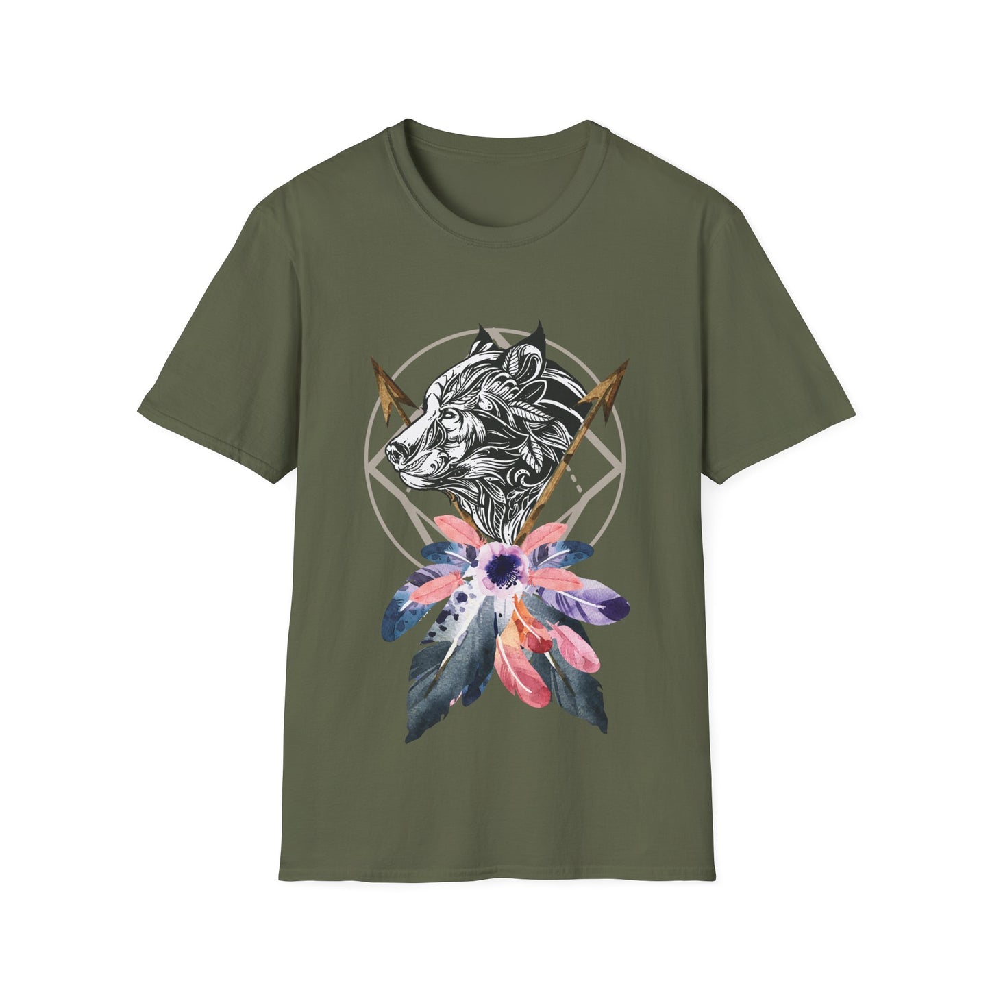 Wolf Catcher T-Shirt - Unisex Softstyle Tee for Wildlife Lovers