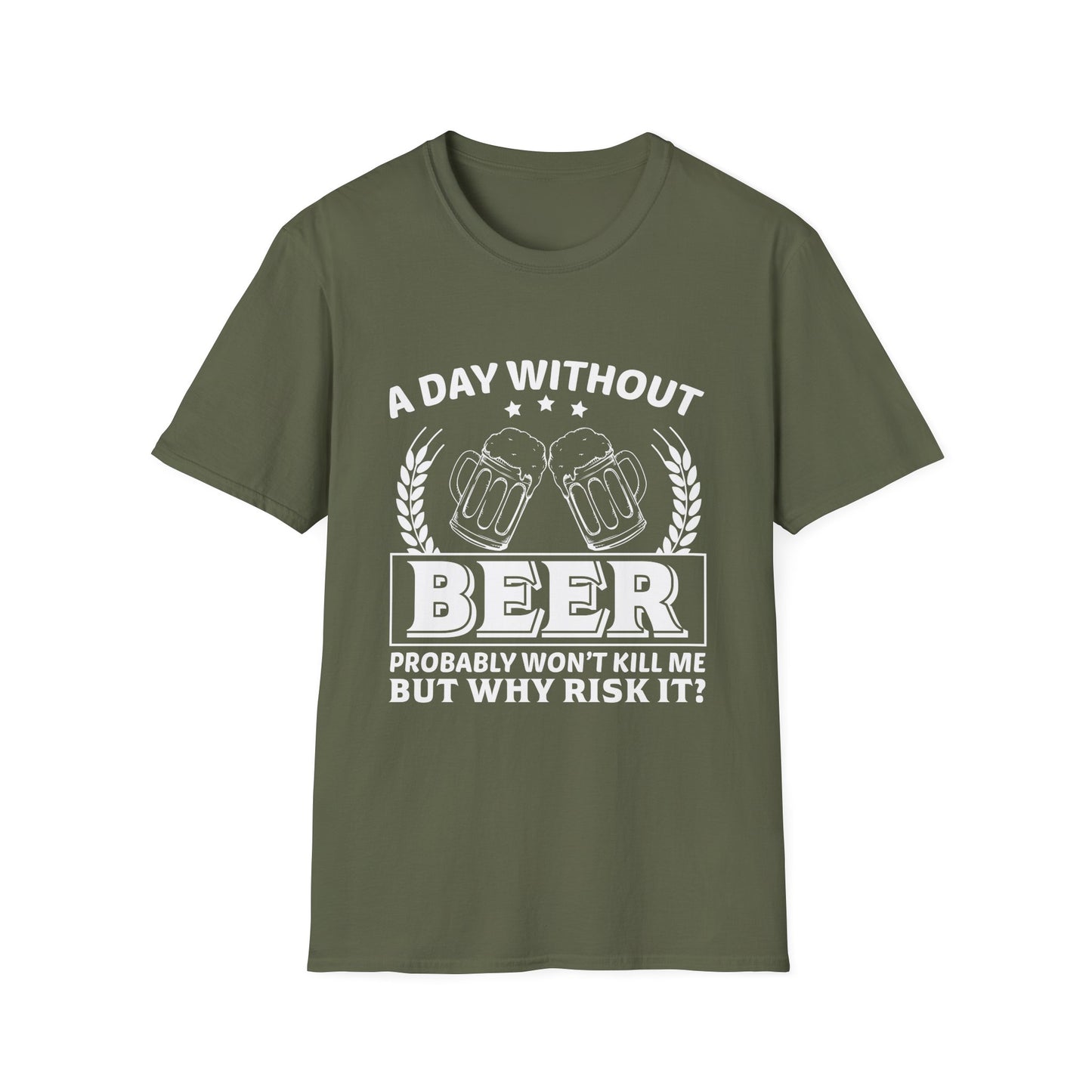 Beer Lover Unisex T-Shirt - A Day without Beer Design
