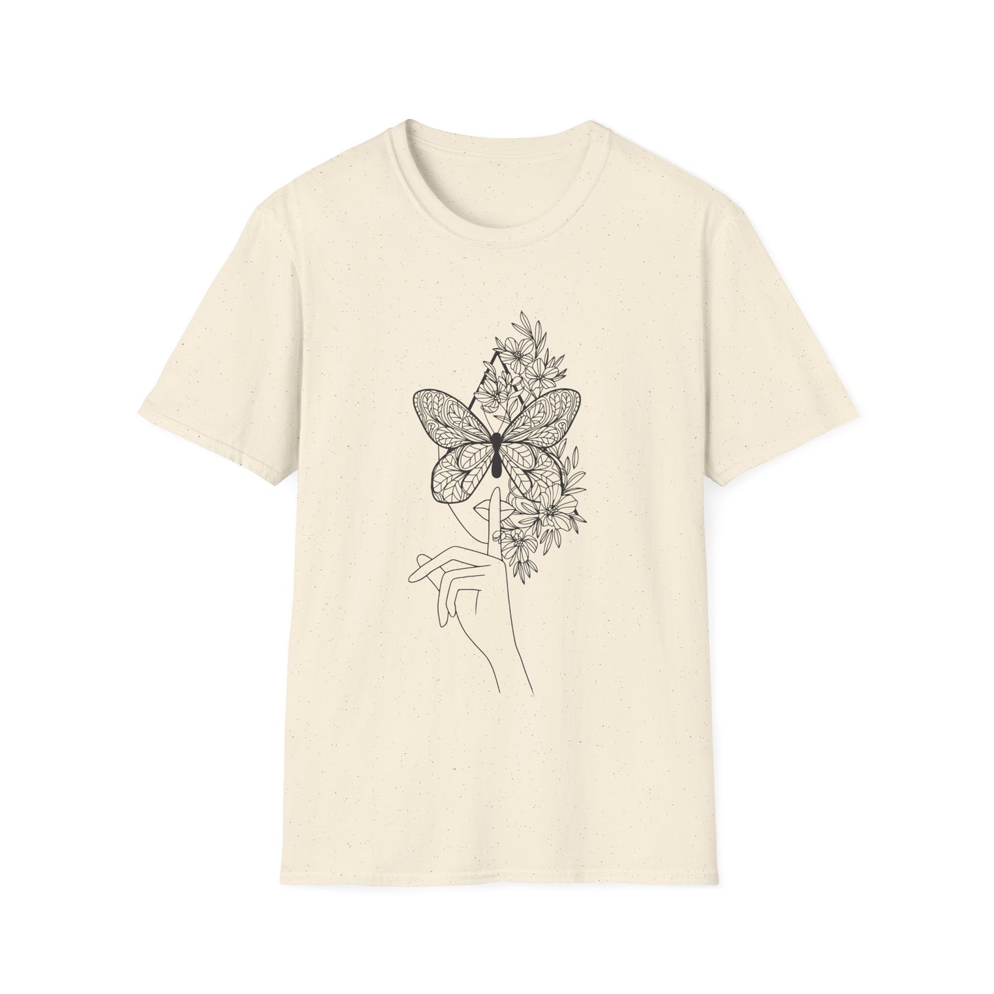 Butterfly Line Illustration T-Shirt