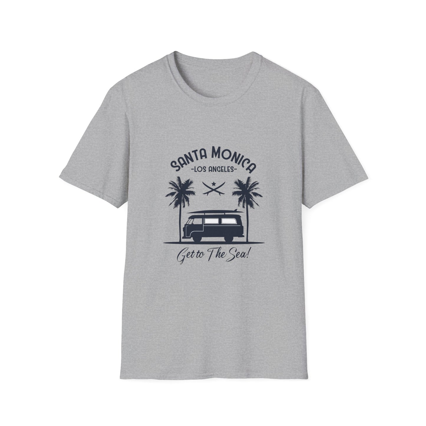 Santa Monica Unisex T-Shirt - Get to the Sea Design