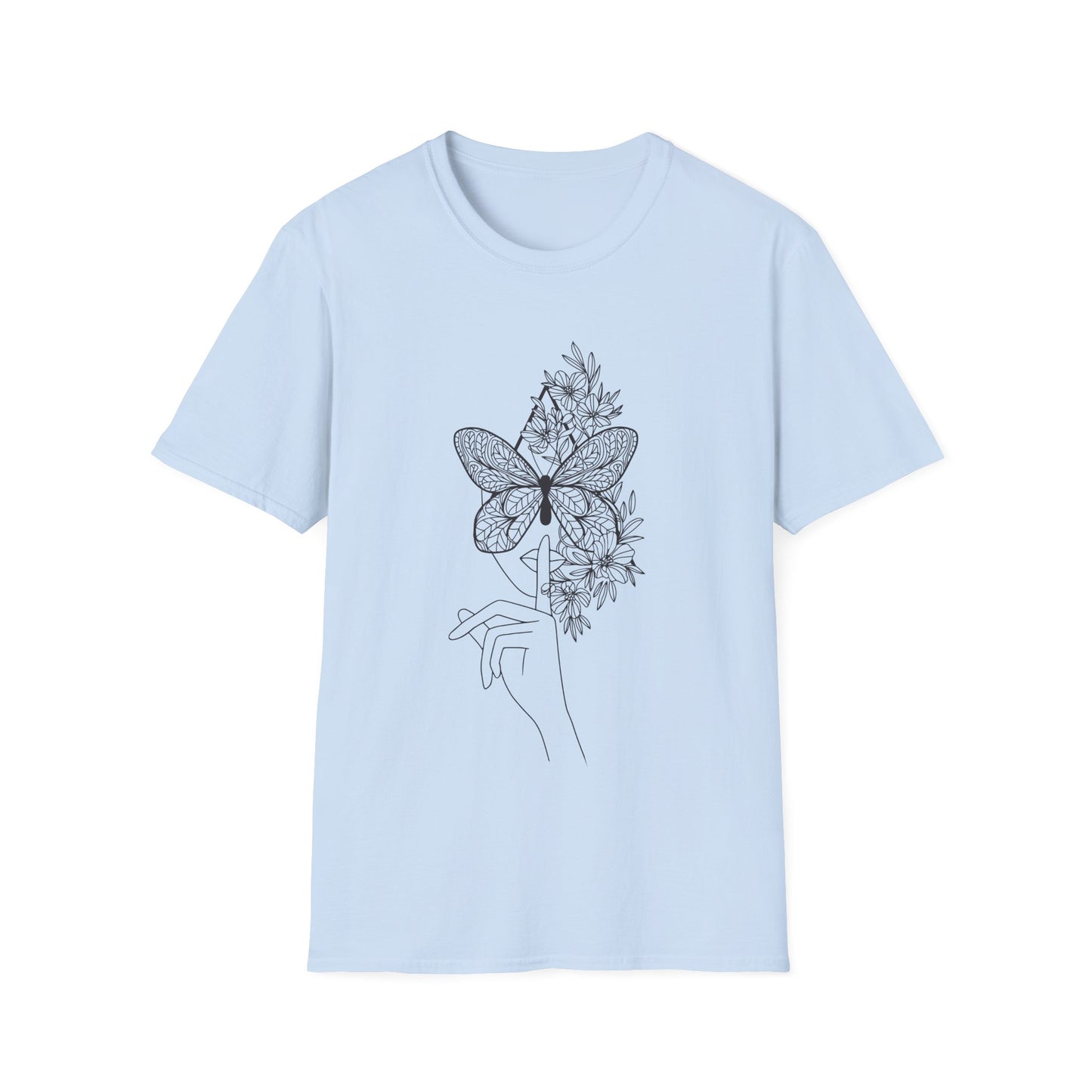 Butterfly Line Illustration T-Shirt