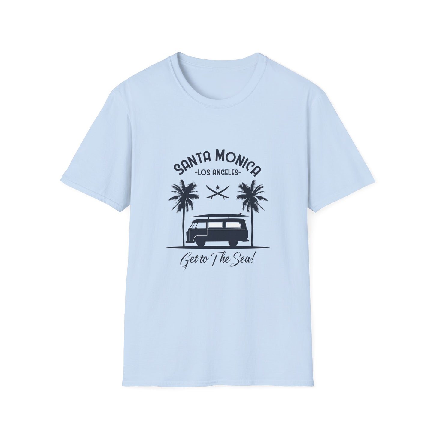 Santa Monica Unisex T-Shirt - Get to the Sea Design