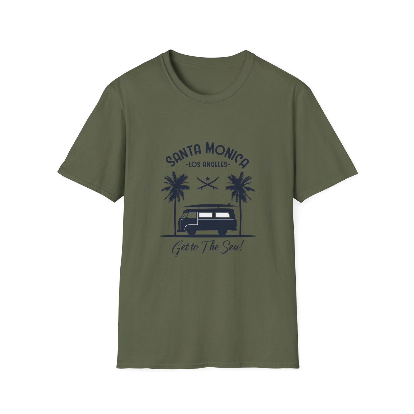 Santa Monica Unisex T-Shirt - Get to the Sea Design