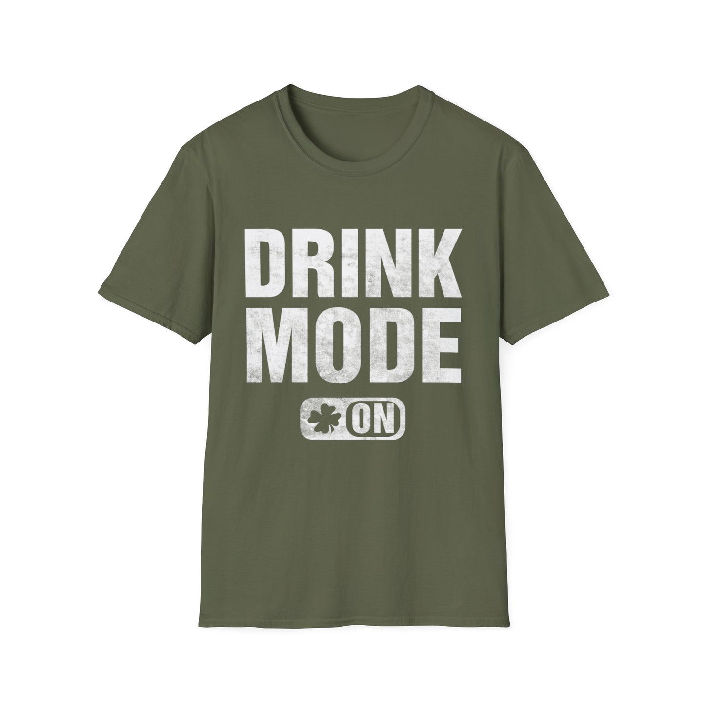 Drink Mode Unisex T-Shirt - Funny Graphic Tee for Casual Wear and Parties