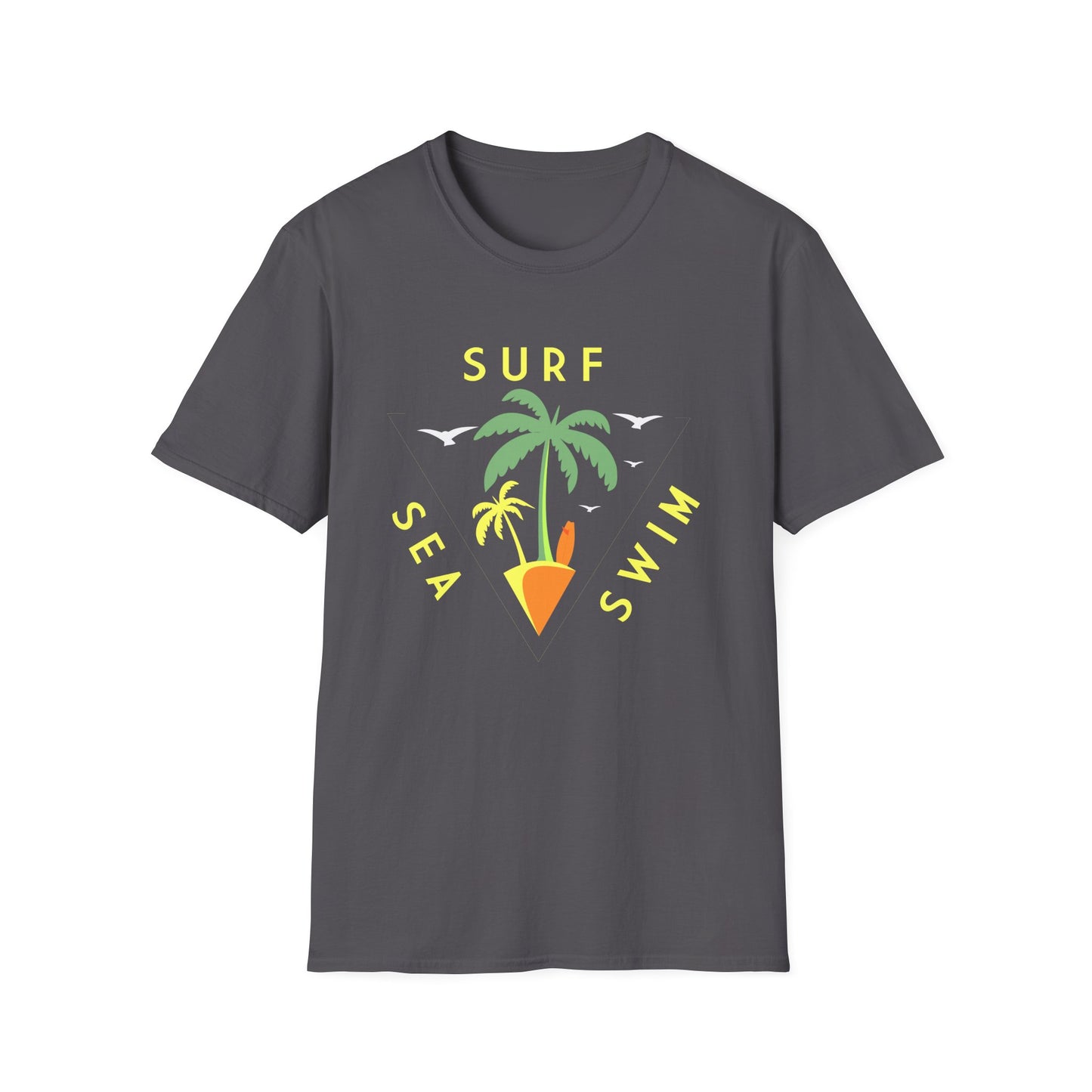 Ocean Waves Unisex Softstyle T-Shirt - Sea Surf Swim Design