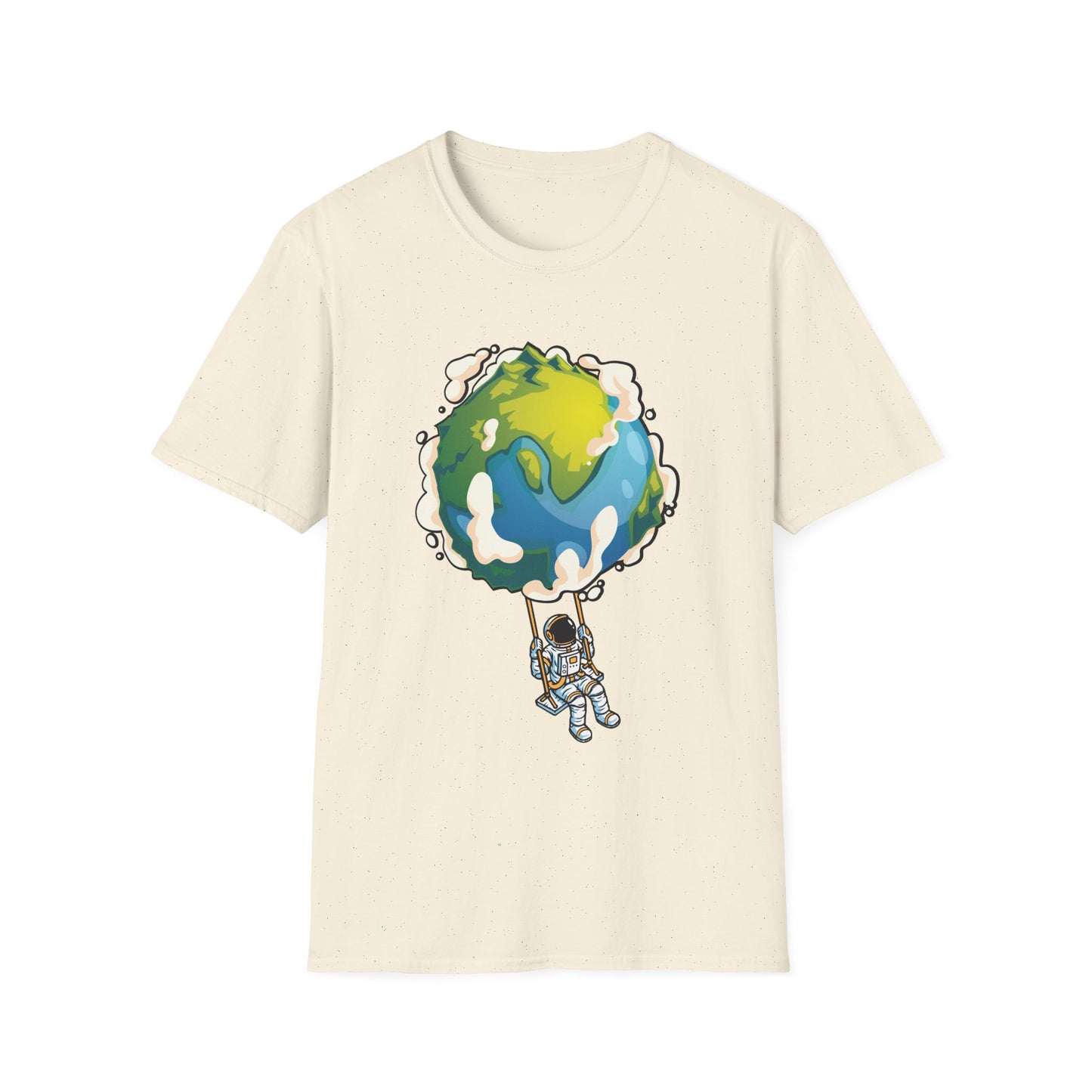 Unisex T-Shirt Swinging From Earth Design