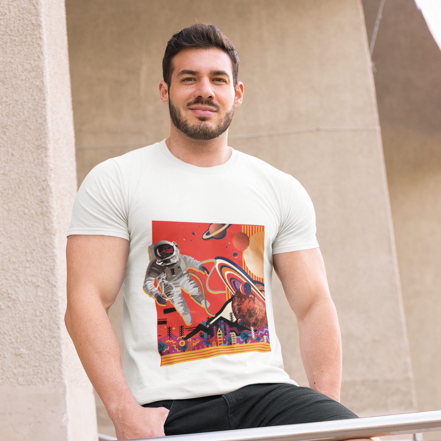 Astronaut T-Shirt - Space Explorer Unisex Softstyle Tee
