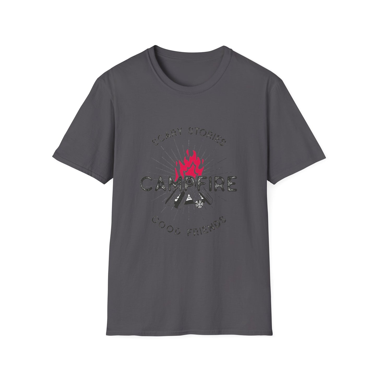 Campfire T-Shirt - Cozy Unisex Softstyle Tee for Outdoor Enthusiasts