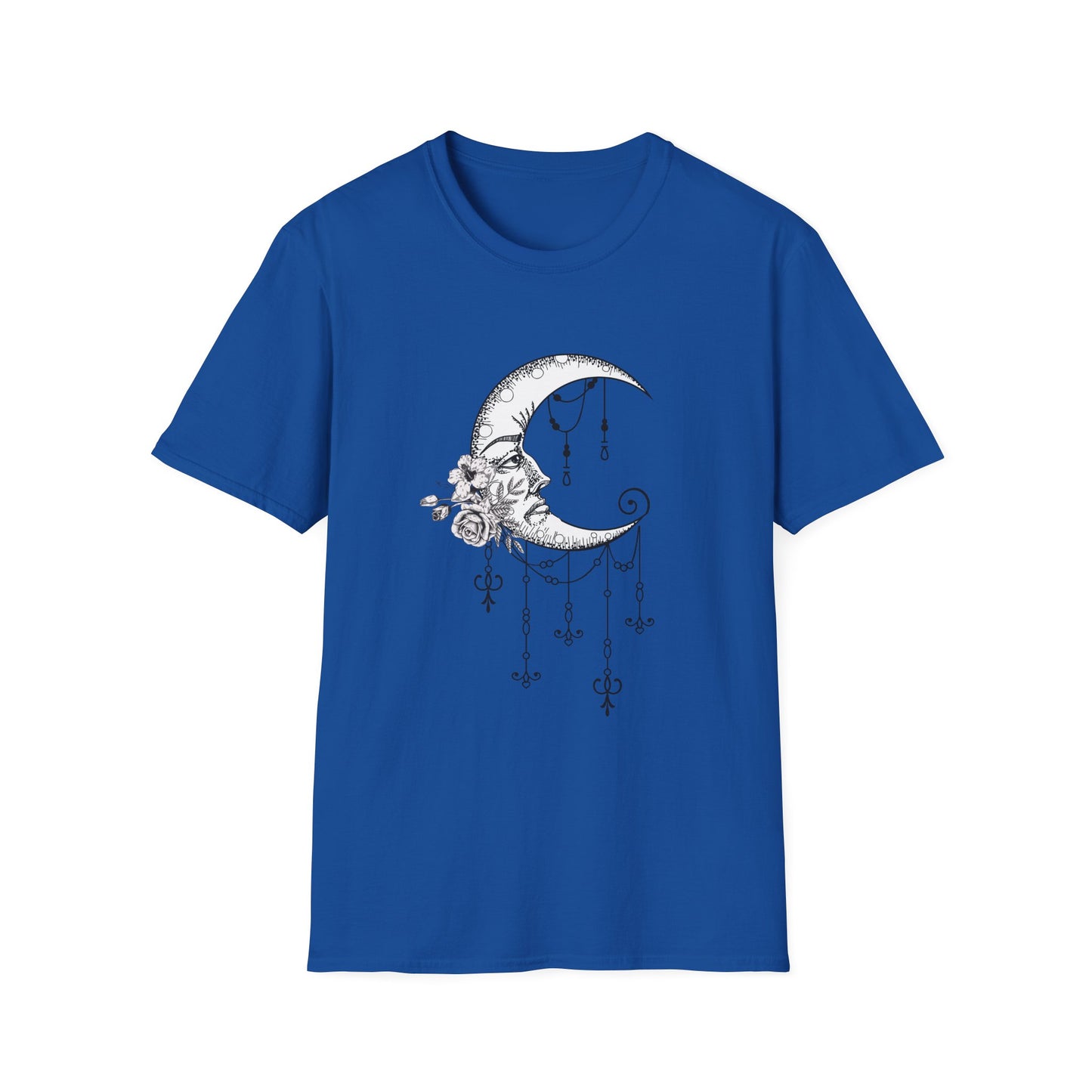 Moon Phases Unisex Softstyle T-Shirt - Dressed Up Moon Design