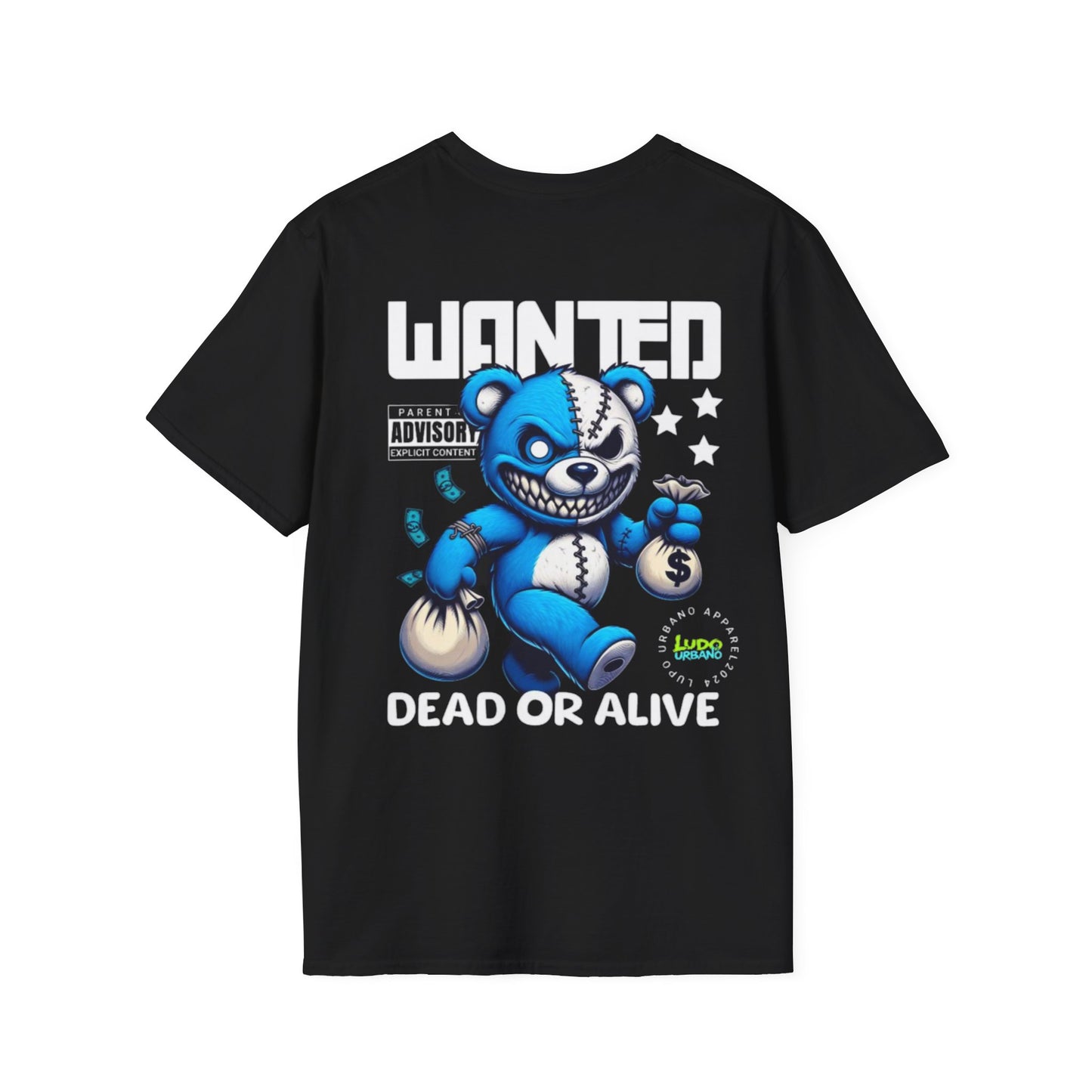 Graphic Tee "Wanted" Teddy Bear Unisex Softstyle T-Shirt