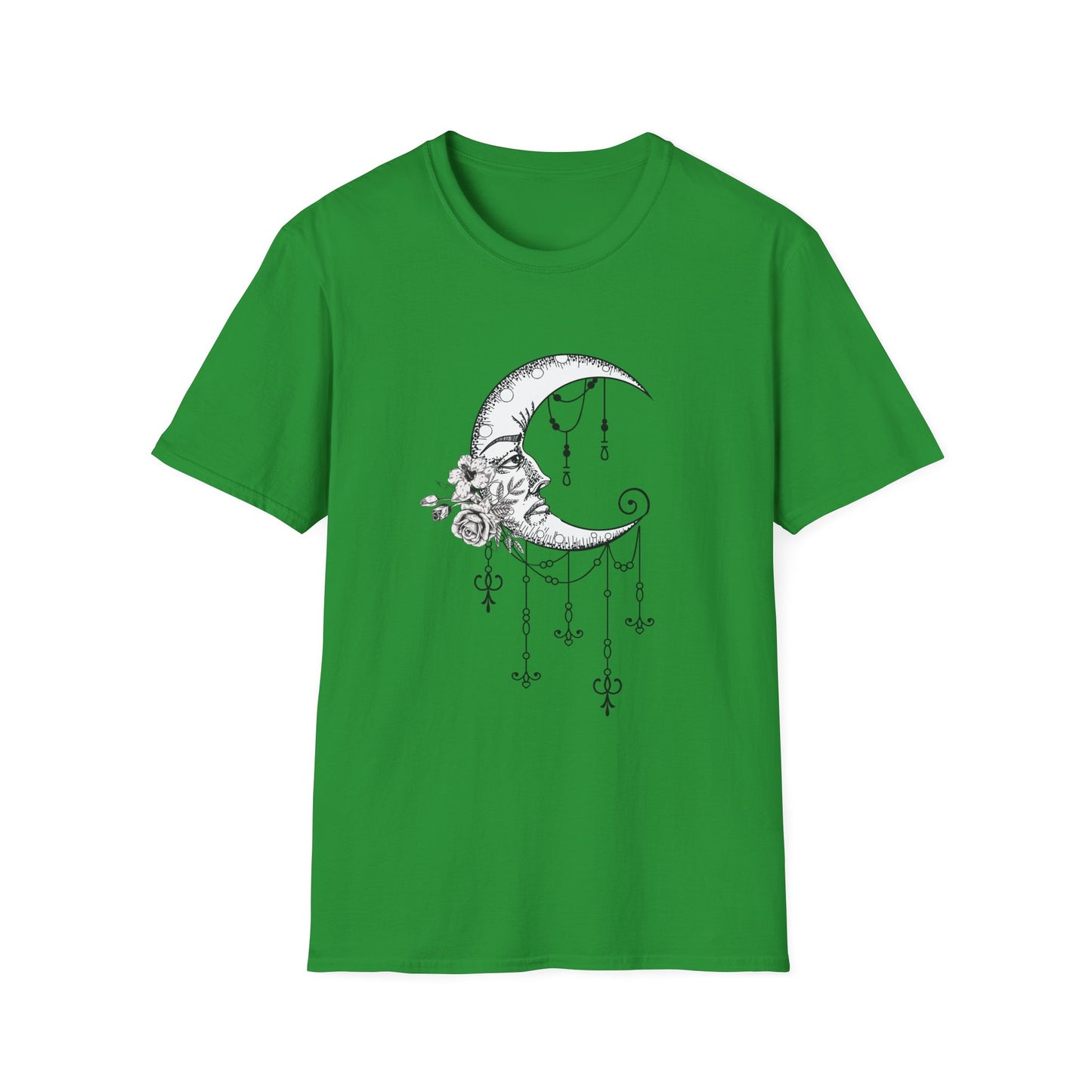 Moon Phases Unisex Softstyle T-Shirt - Dressed Up Moon Design