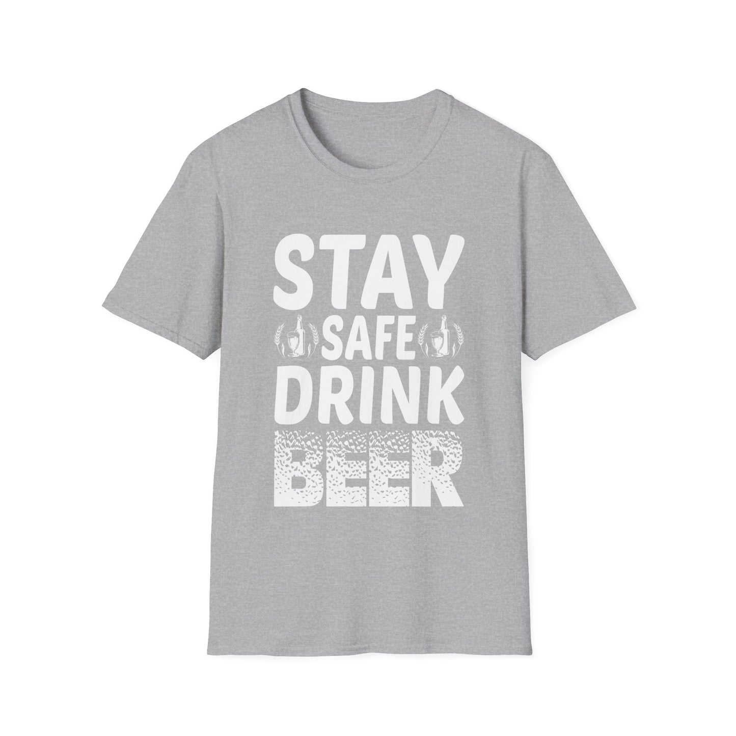Beer Drinking Unisex T-Shirt - Stay Safe Design