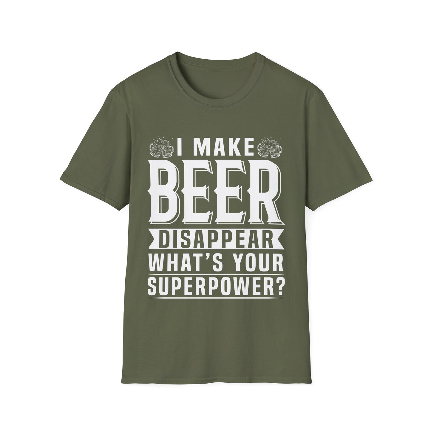 Beer Disappear Unisex T-Shirt - What's Your Superpower Design