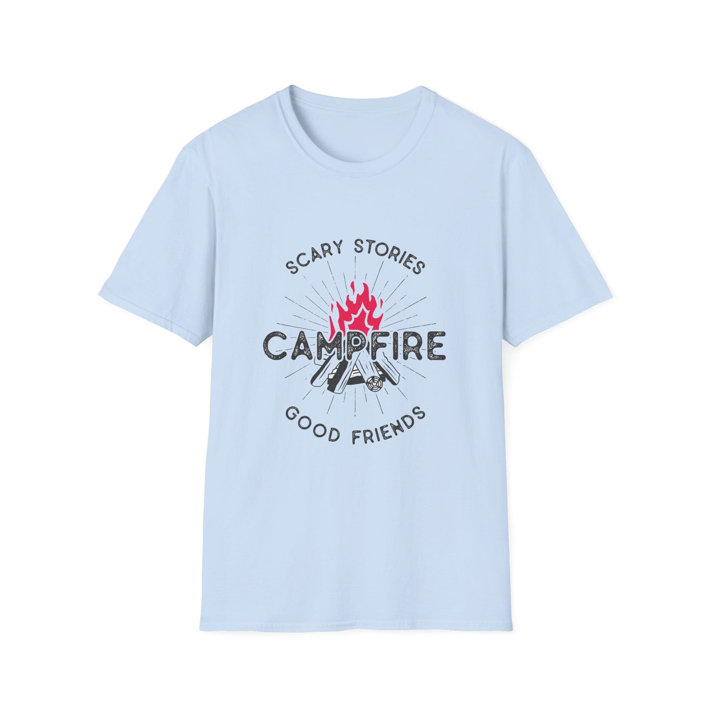 Campfire T-Shirt - Cozy Unisex Softstyle Tee for Outdoor Enthusiasts