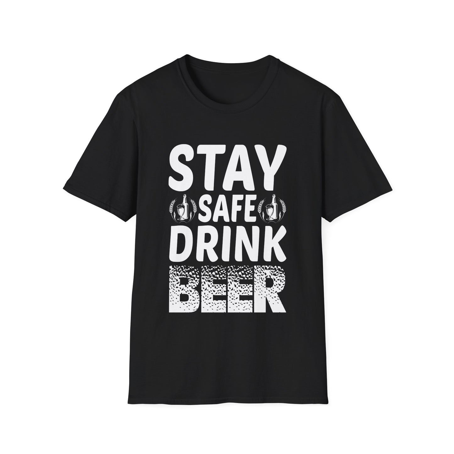 Beer Drinking Unisex T-Shirt - Stay Safe Design