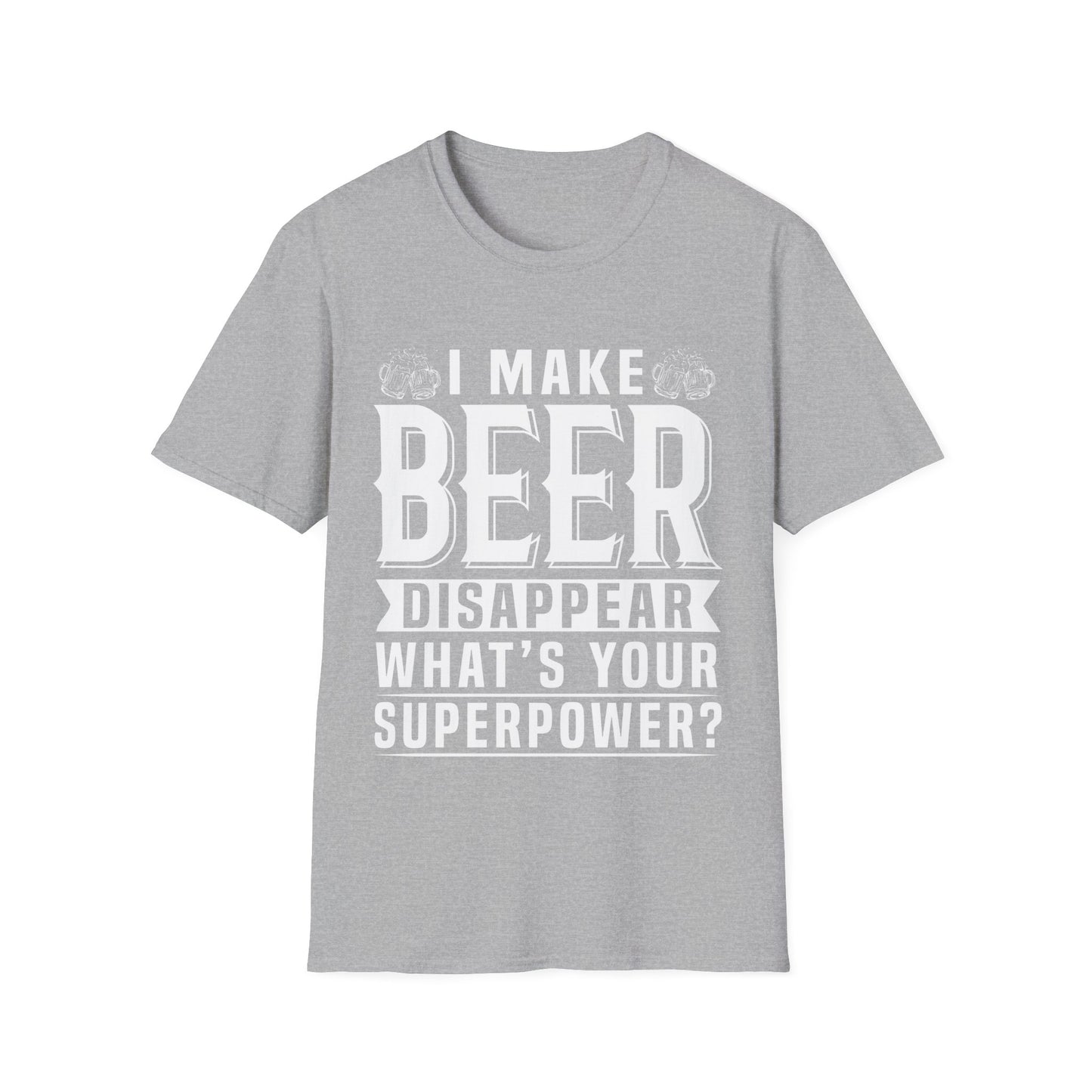 Beer Disappear Unisex T-Shirt - What's Your Superpower Design