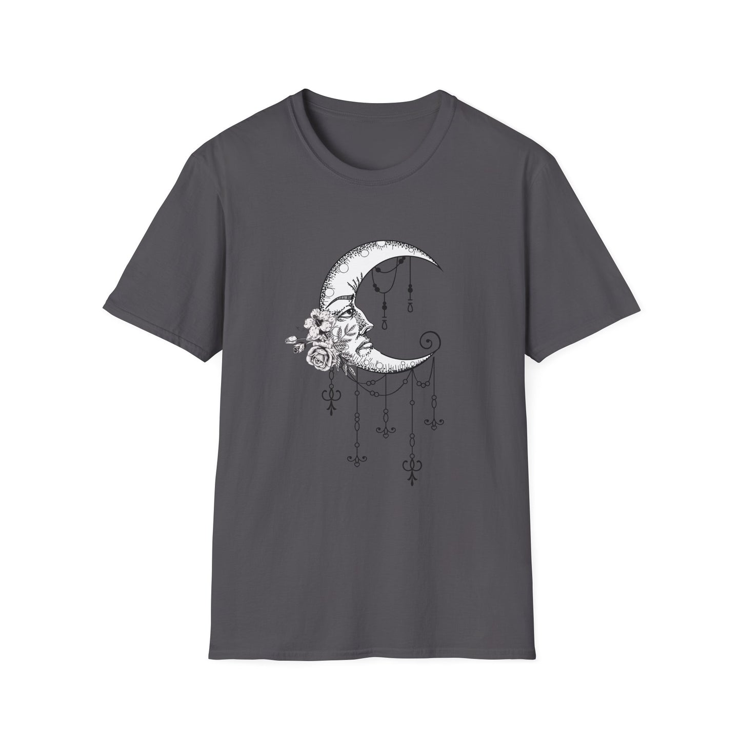 Moon Phases Unisex Softstyle T-Shirt - Dressed Up Moon Design
