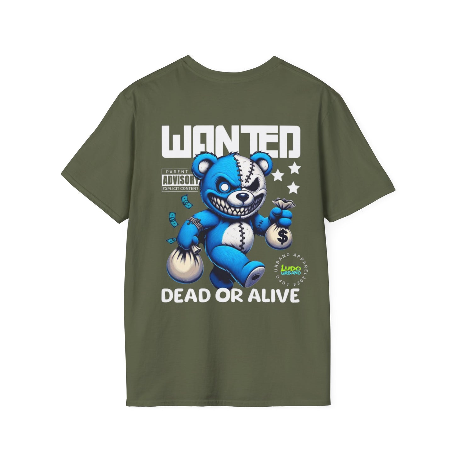 Graphic Tee "Wanted" Teddy Bear Unisex Softstyle T-Shirt