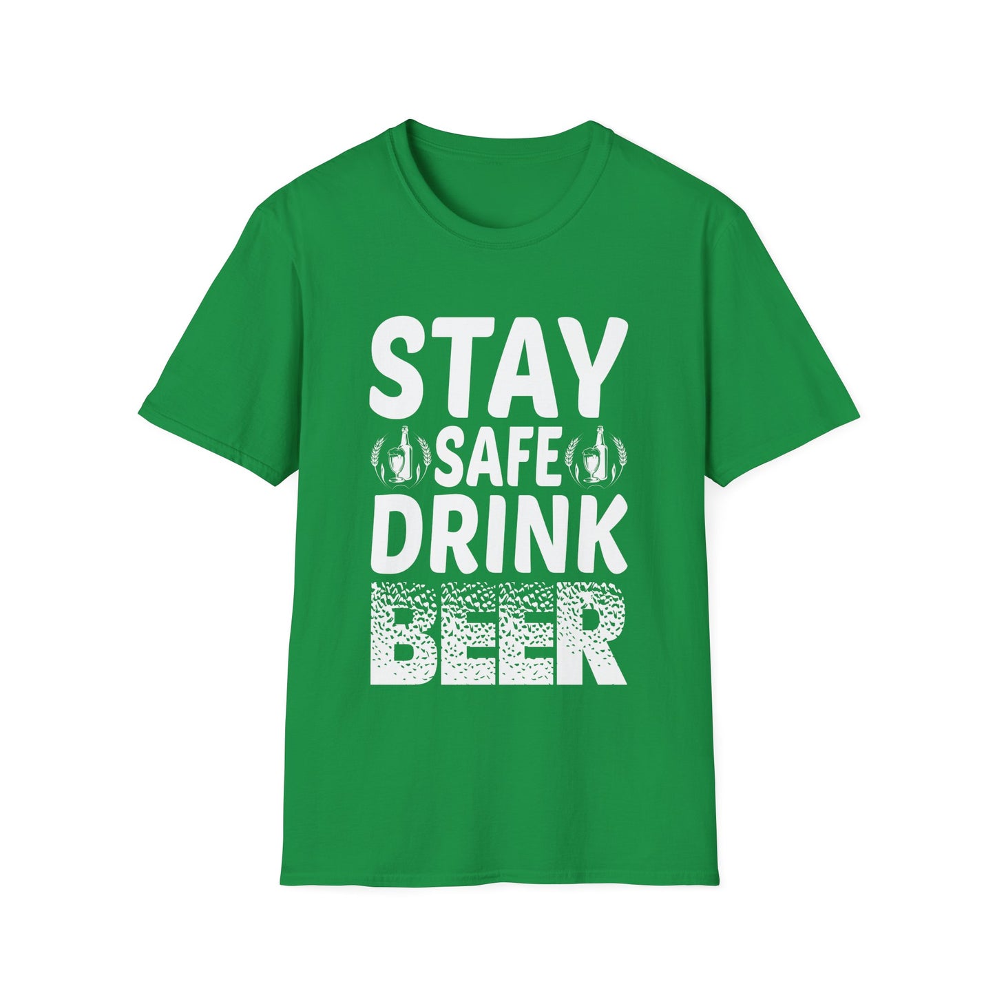 Beer Drinking Unisex T-Shirt - Stay Safe Design