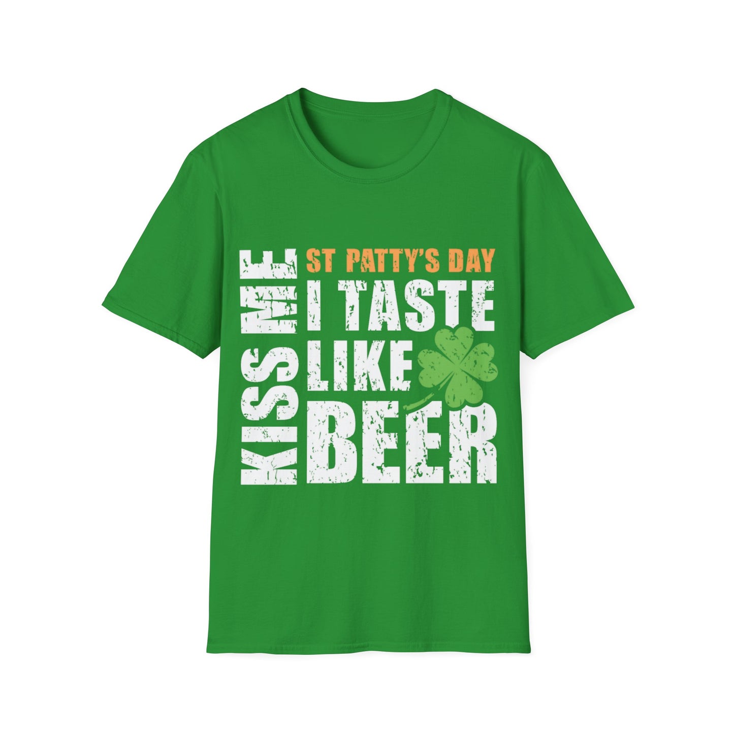 Funny Beer Lover Unisex T-Shirt Kiss Me I Taste Like Beer