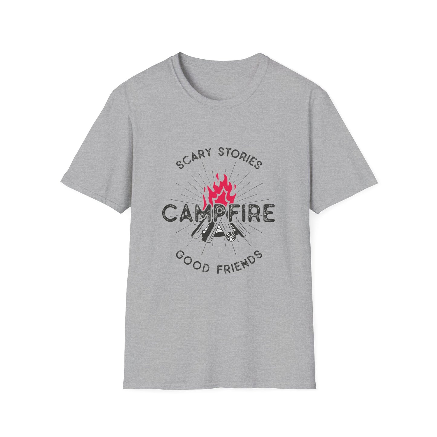 Campfire T-Shirt - Cozy Unisex Softstyle Tee for Outdoor Enthusiasts