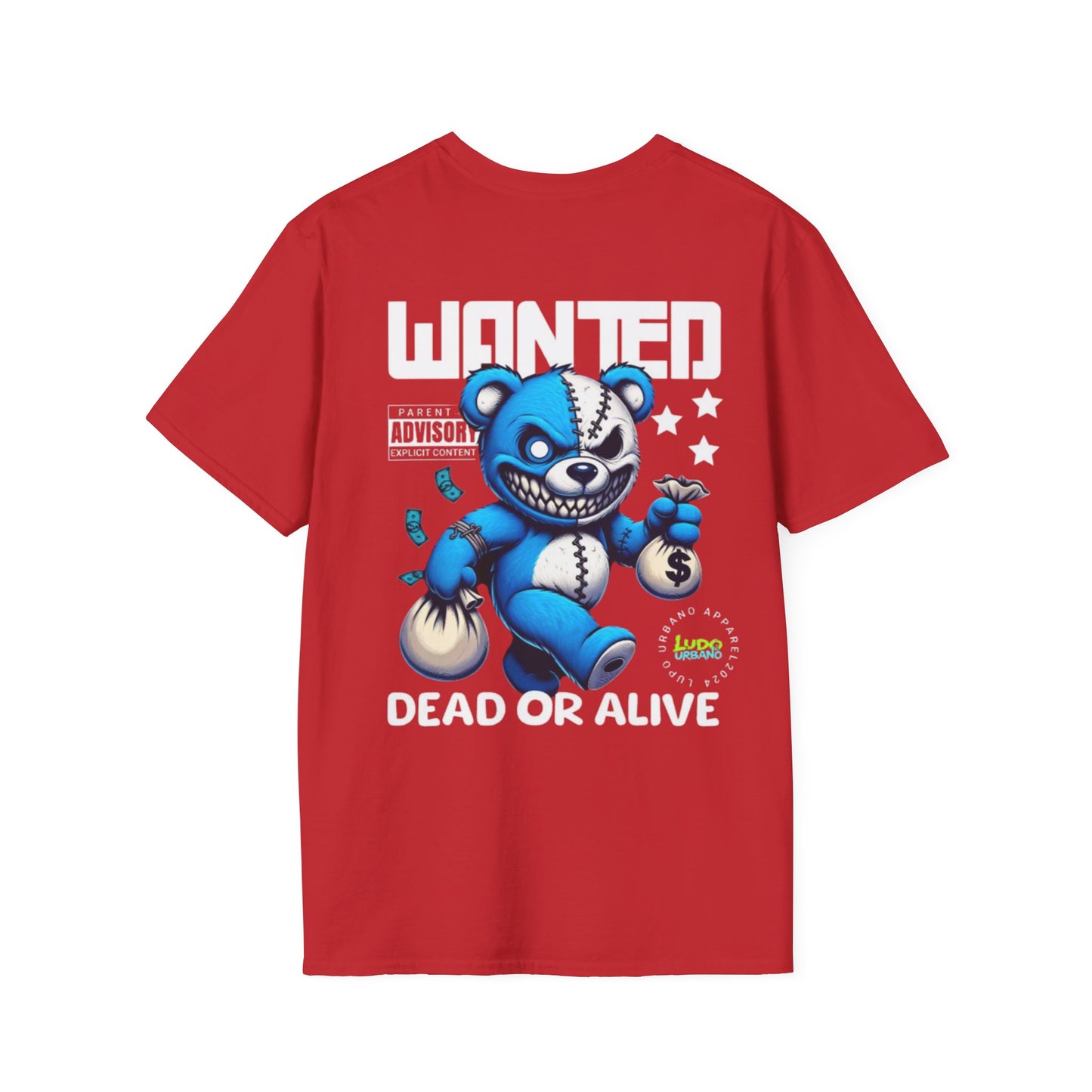 Graphic Tee "Wanted" Teddy Bear Unisex Softstyle T-Shirt