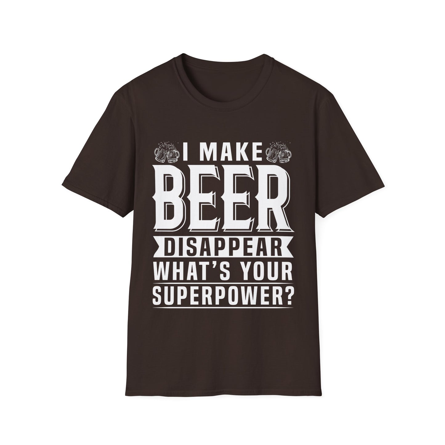 Beer Disappear Unisex T-Shirt - What's Your Superpower Design