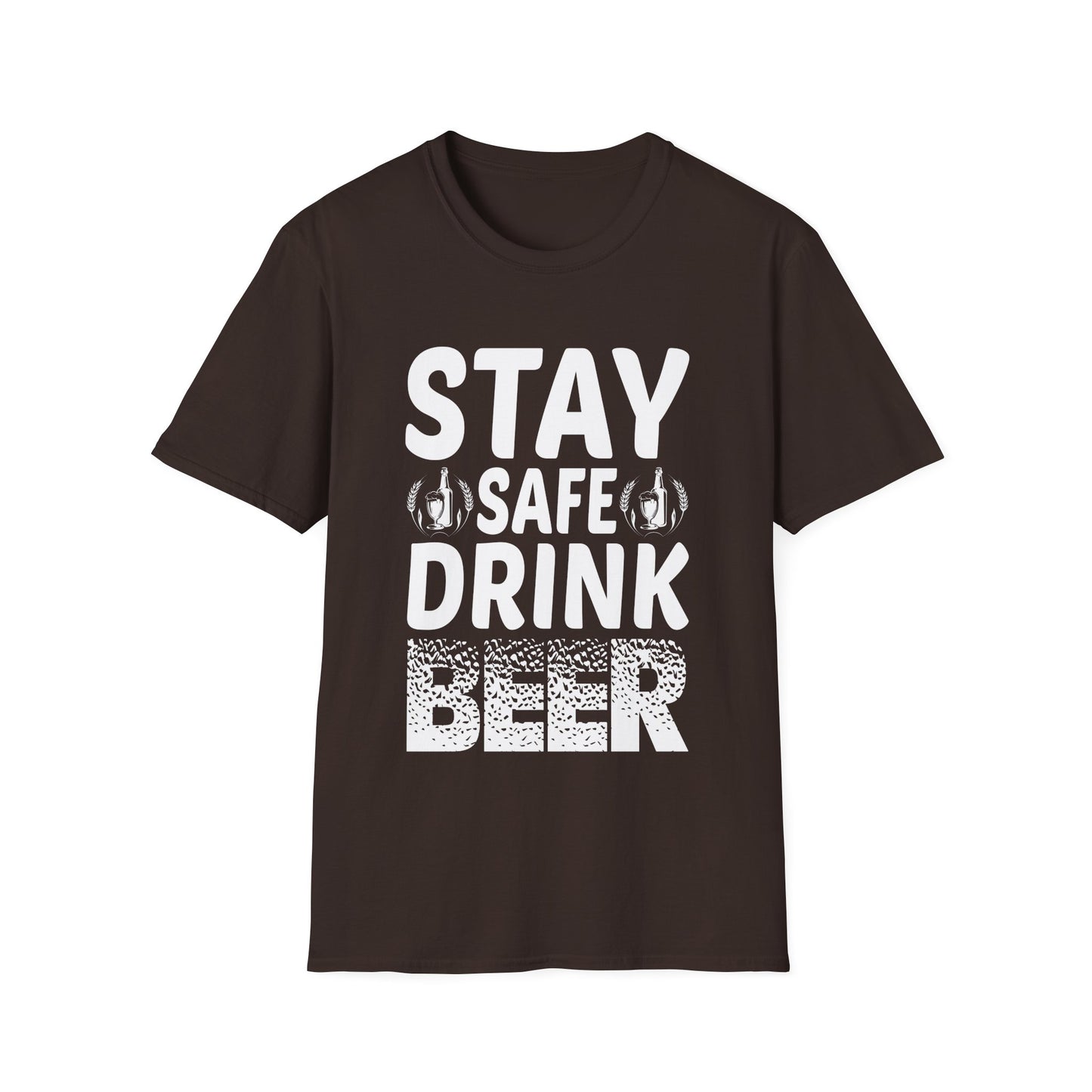 Beer Drinking Unisex T-Shirt - Stay Safe Design
