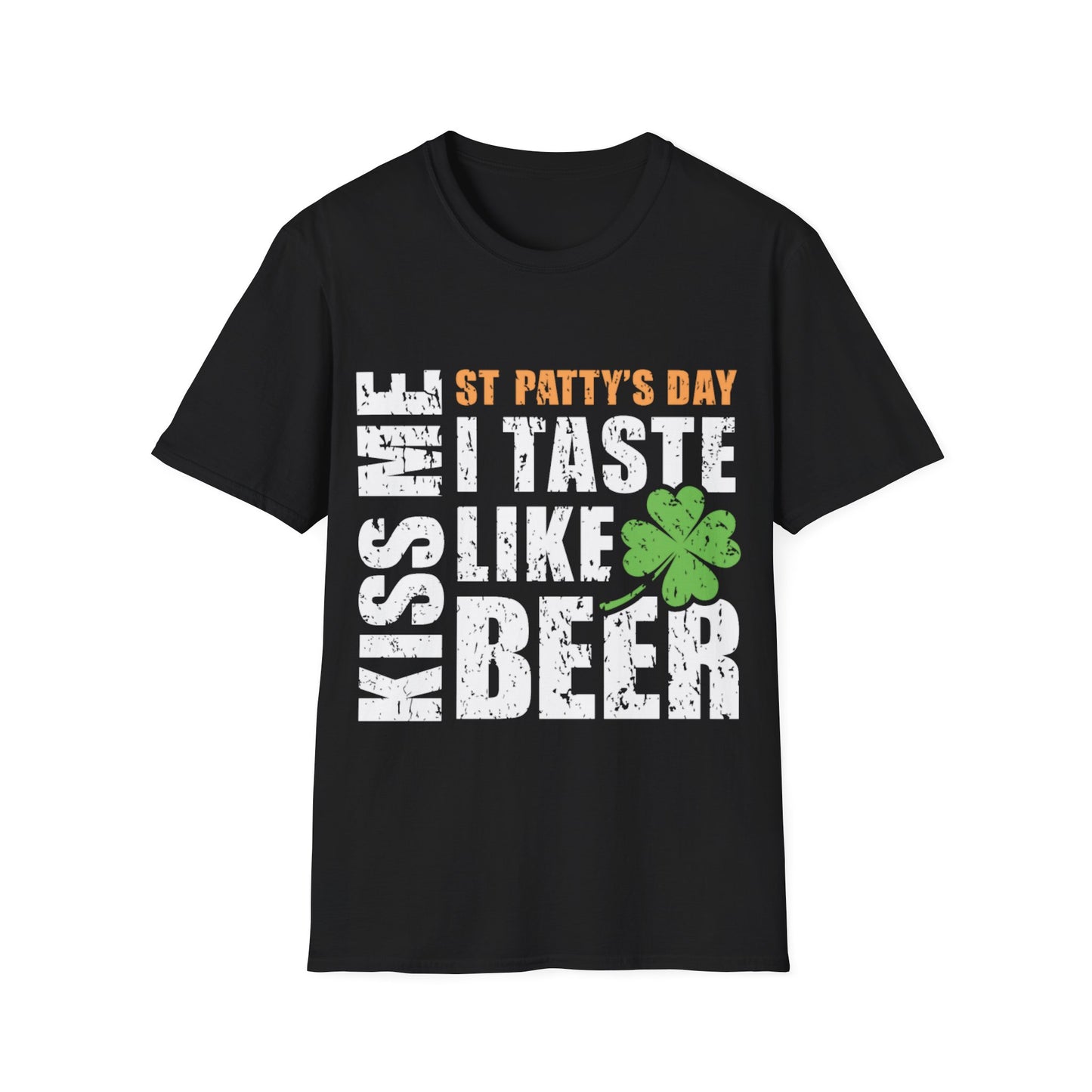 Funny Beer Lover Unisex T-Shirt Kiss Me I Taste Like Beer