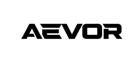 Black 'AEVOR' logo on a white background