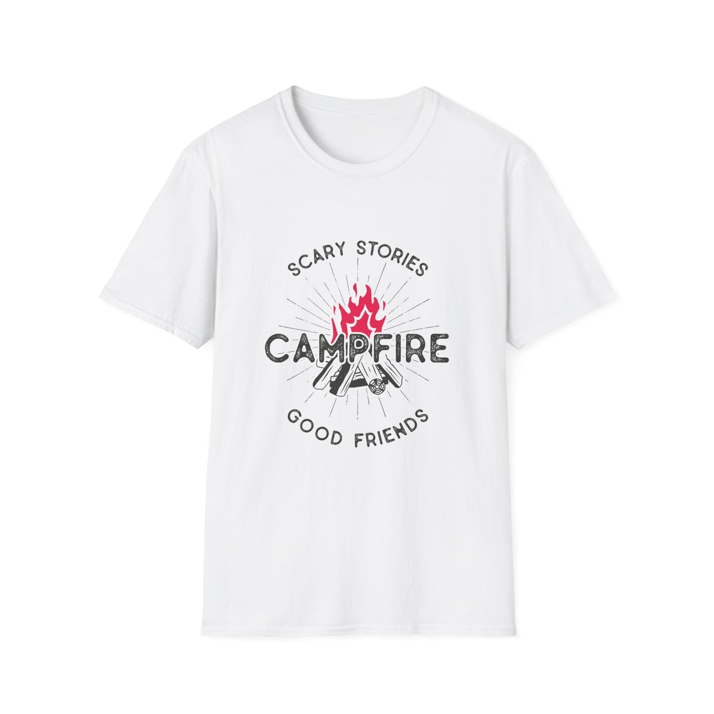 Campfire T-Shirt - Cozy Unisex Softstyle Tee for Outdoor Enthusiasts
