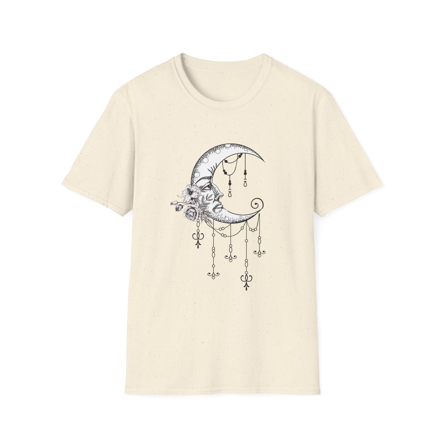 Moon Phases Unisex Softstyle T-Shirt - Dressed Up Moon Design