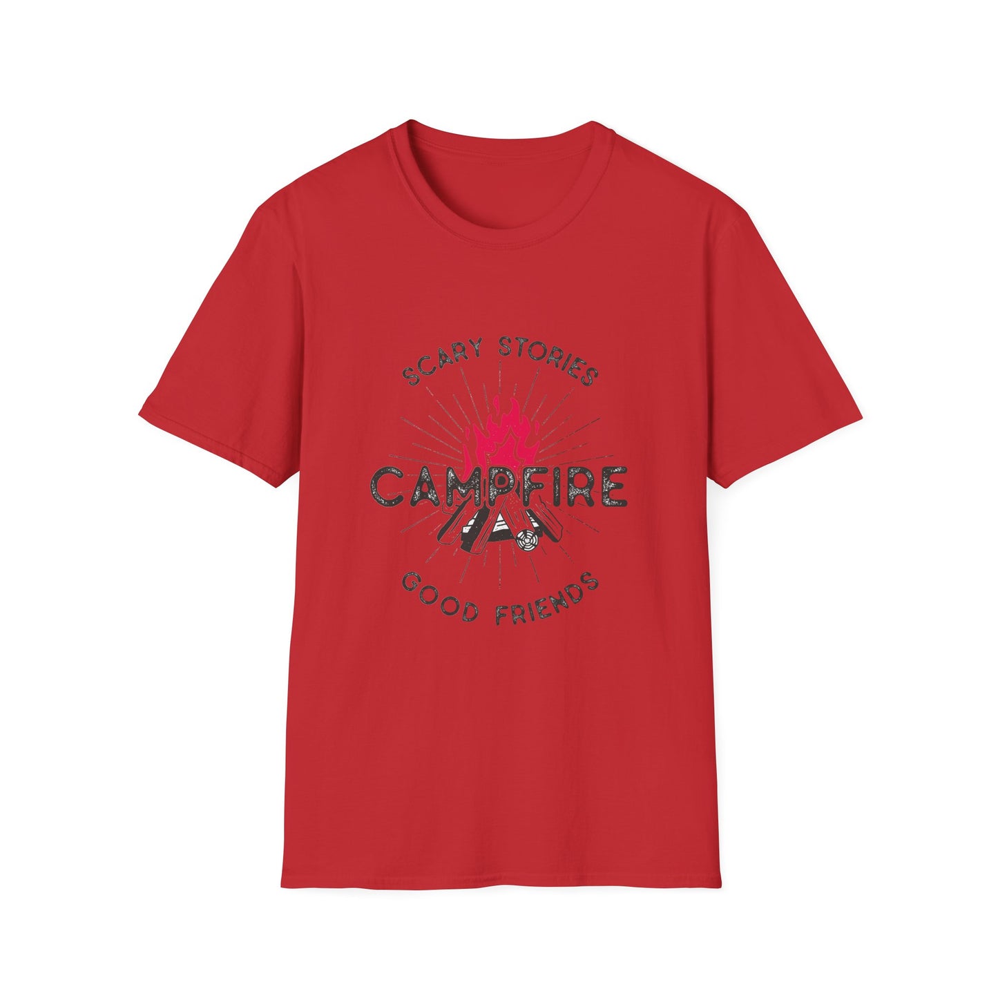 Campfire T-Shirt - Cozy Unisex Softstyle Tee for Outdoor Enthusiasts