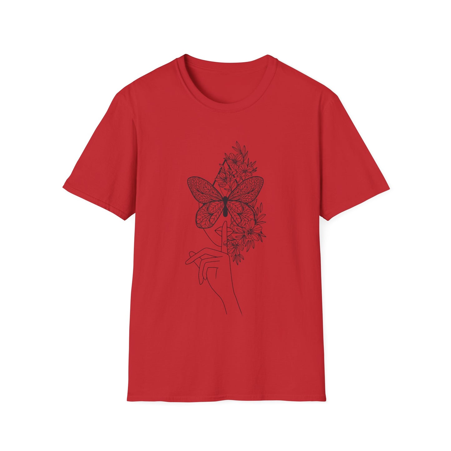 Butterfly Line Illustration T-Shirt