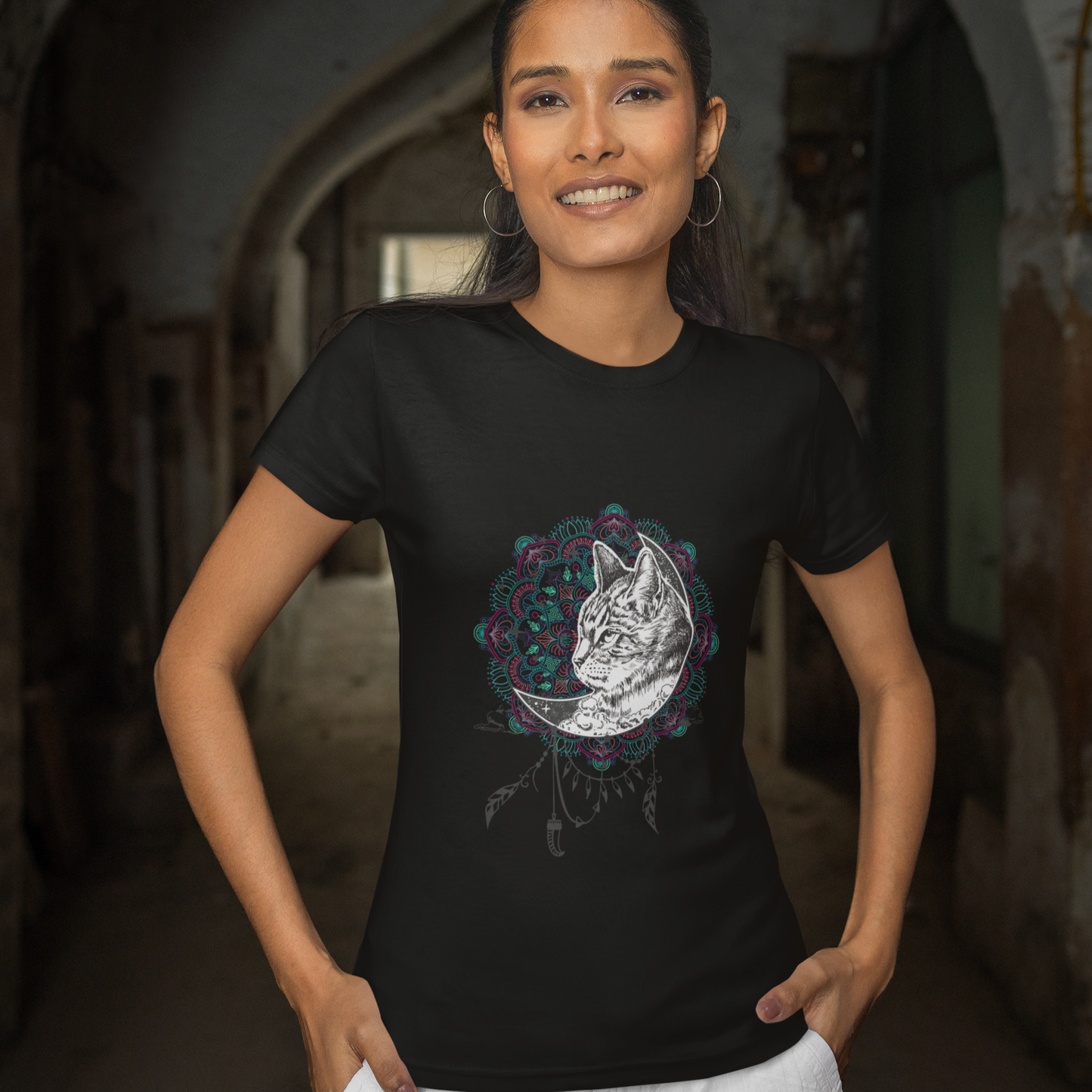 Cat in the Moon T-Shirt