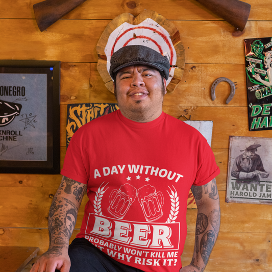 Beer Lover Unisex T-Shirt - A Day without Beer Design