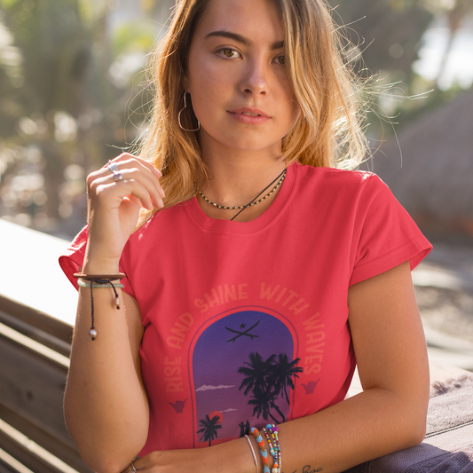 Waves Softstyle T-Shirt - Rise and Shine Design