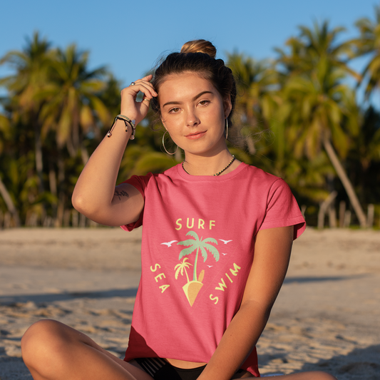 Ocean Waves Unisex Softstyle T-Shirt - Sea Surf Swim Design